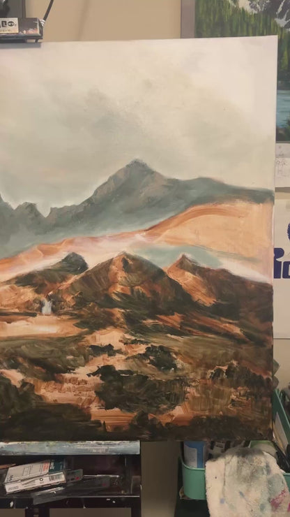 Squaretop Mountain - Large Original Moody Colorado Landscape Oil Painting
